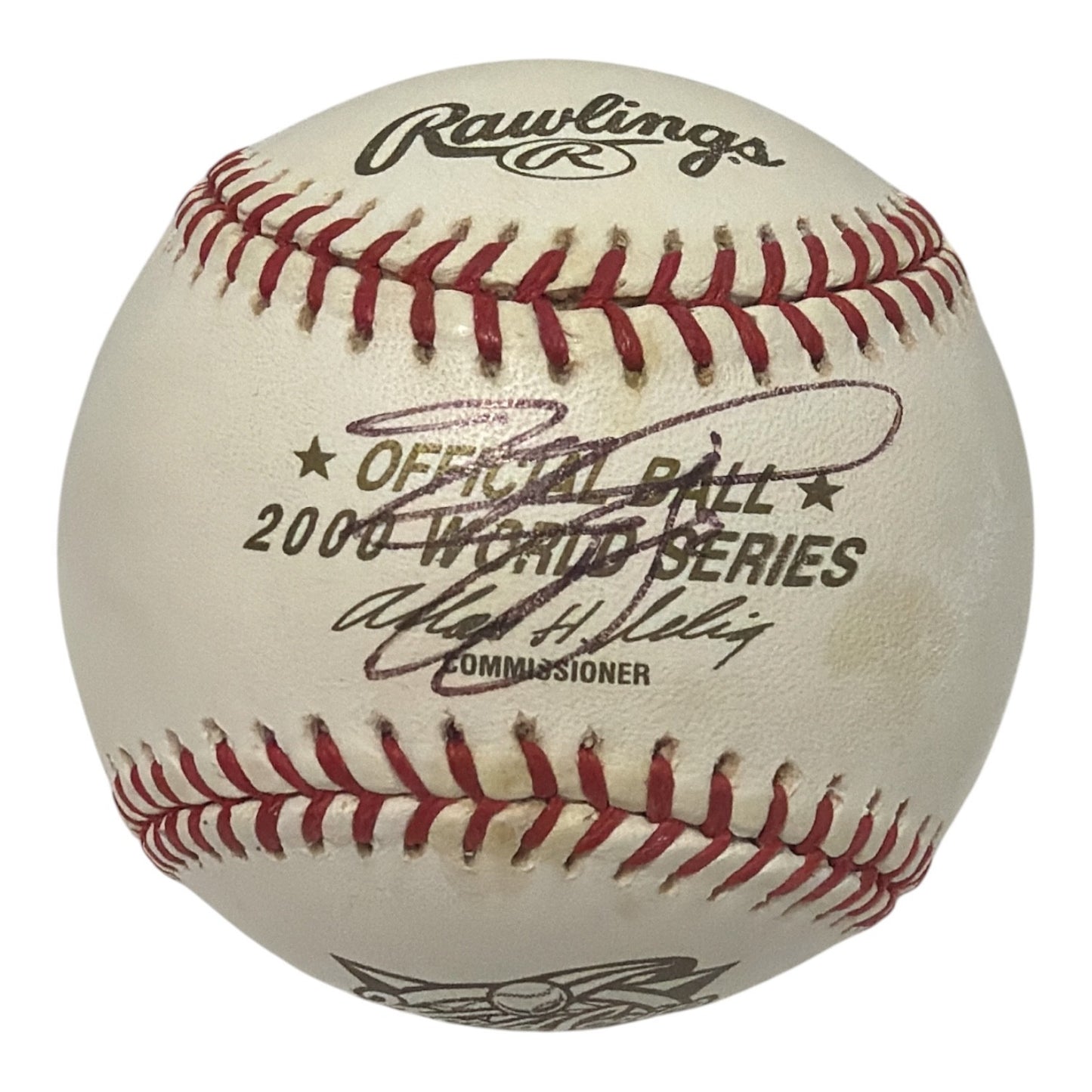 Mike Piazza Autographed 2000 World Series Logo Baseball