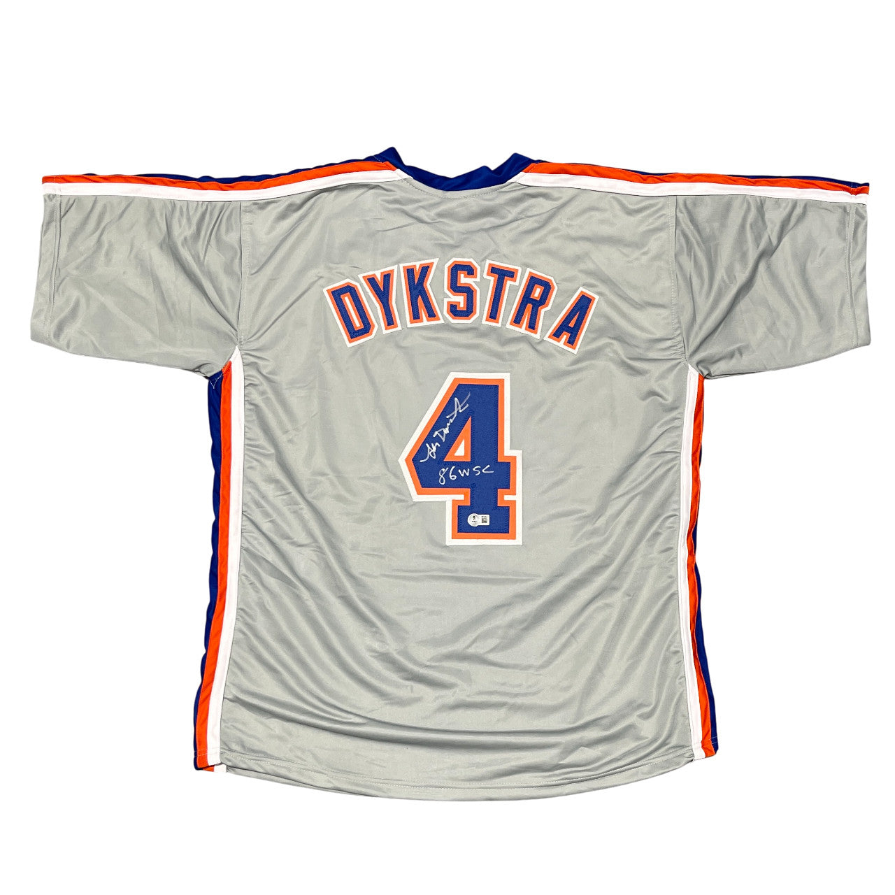 Lenny Dykstra Signed New York Mets Custom Jersey (86 WSC) Beckett COA