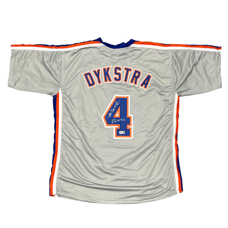 Lenny Dykstra Signed New York Mets Custom Jersey (86 WSC) Beckett COA