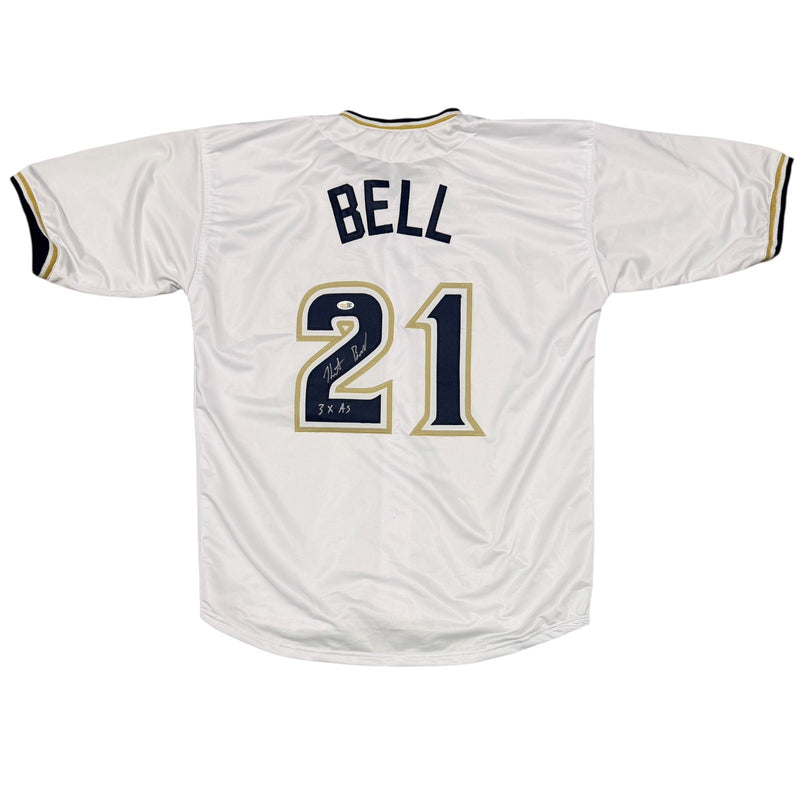 Heath Bell Signed San Diego Padres Custom Baseball Jersey