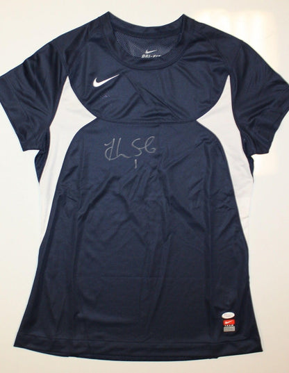 Hope Solo Autographed Team USA Blue Soccer Jersey
