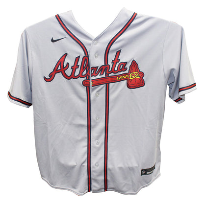 Ronald Acuna Autographed Atlanta Braves Grey Jersey