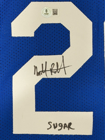 Micheal Ray Richardson Signed "Sugar" Inscribed Nets Custom Jersey