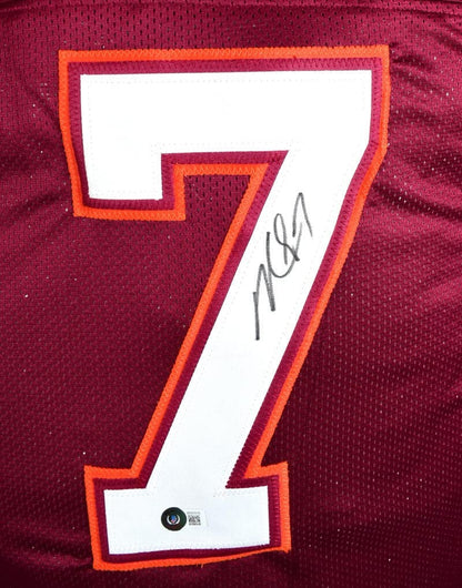 Michael Vick Signed Maroon College Style Jersey