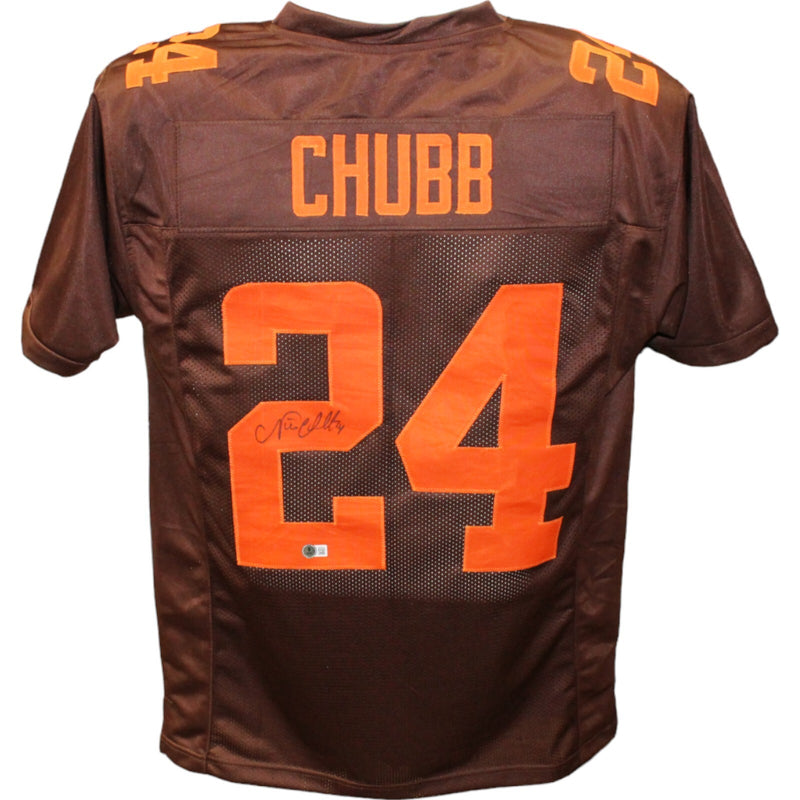 Nick Chubb Autographed Cleveland Browns Color Rush Pro Style Jersey