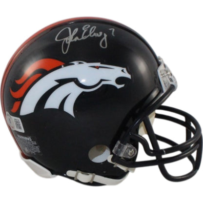 John Elway Signed Denver Broncos Mini Helmet (BAS)