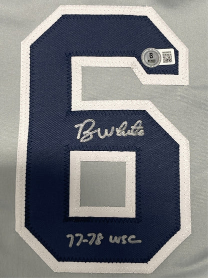 Roy White Signed New York Yankees Custom Jersey 77-78 WSC (Beckett BAS COA)