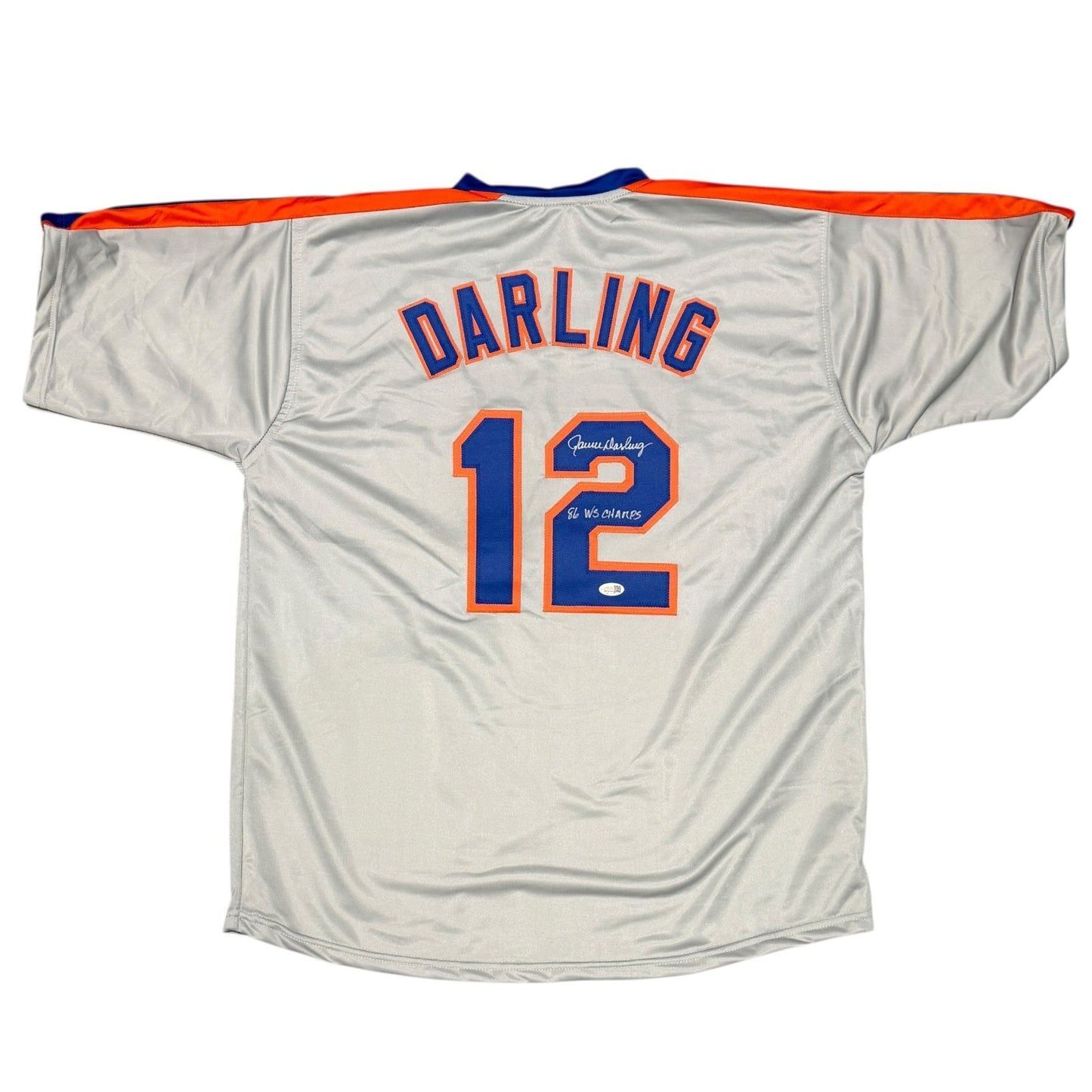 Ron Darling Signed New York Mets Custom Jersey 86 WS Champs JSA COA