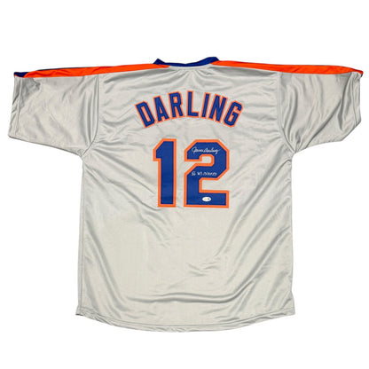 Ron Darling Signed New York Mets Custom Jersey 86 WS Champs JSA COA