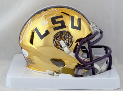 Jarvis Landry Signed LSU Tigers White Chrome Mini Helmet