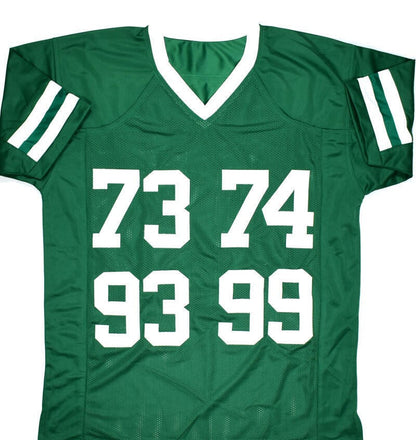 Sack Exchange Signed New York Jets Green Custom Jersey