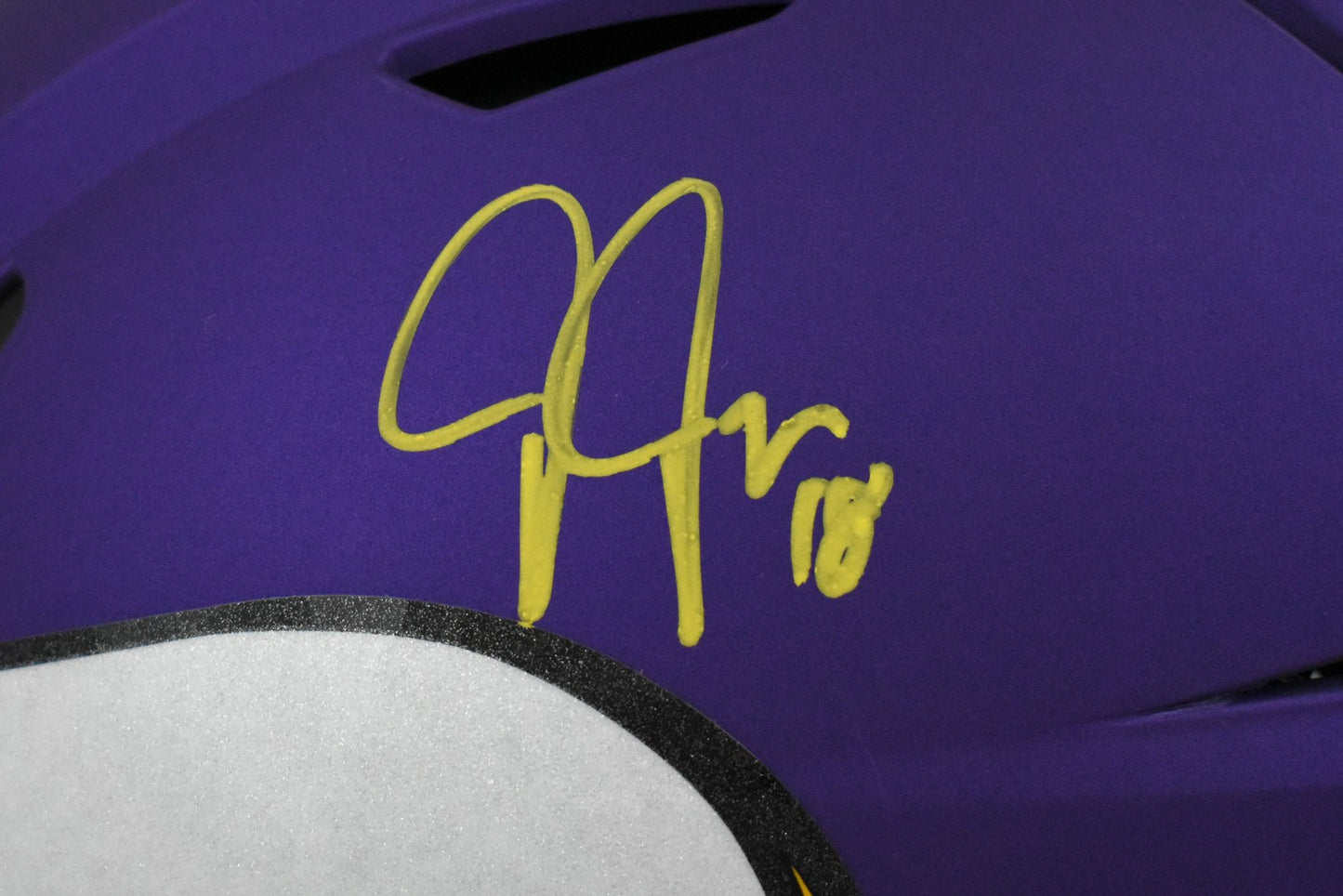 Justin Jefferson Autographed Minnesota Vikings SpeedFlex Helmet
