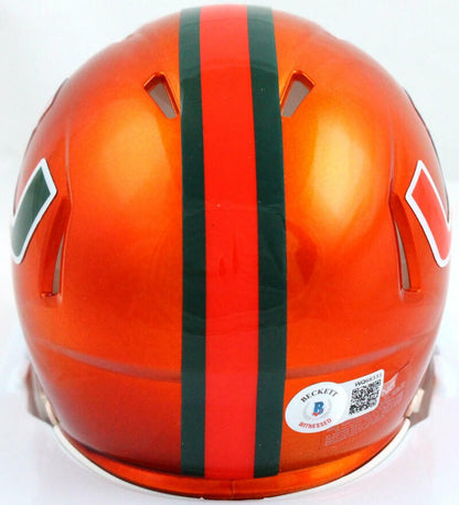 Reggie Wayne Signed Miami Hurricanes Flash Speed Mini Helmet