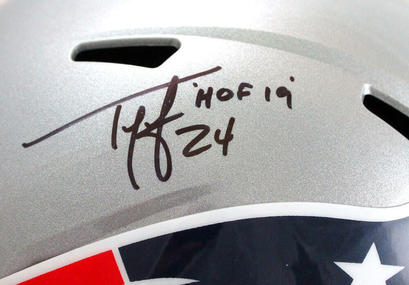 Ty Law Signed New England Patriots Full Size Speed Helmet