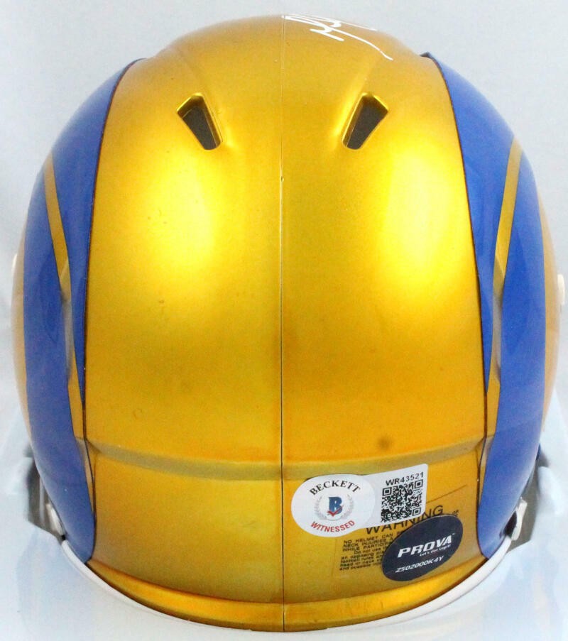 Marshall Faulk Autographed St. Louis Rams Flash Speed Mini Helmet