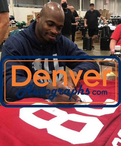 Adrian Peterson Autographed Oklahoma Sooners Style Jersey Beckett BAS