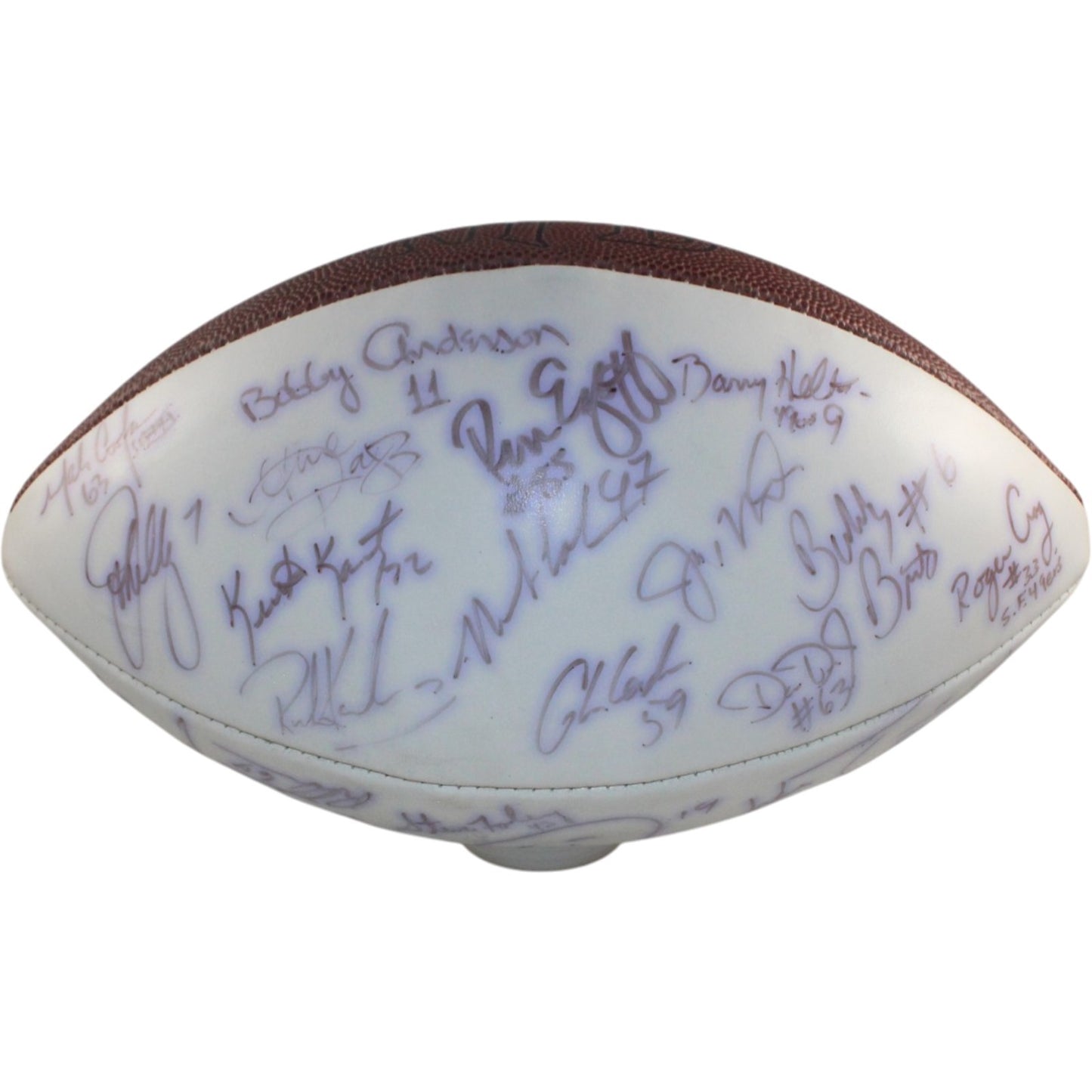 Joe Montana & John Elway Multi-Signed Wilson Logo Football (34 Sigs)