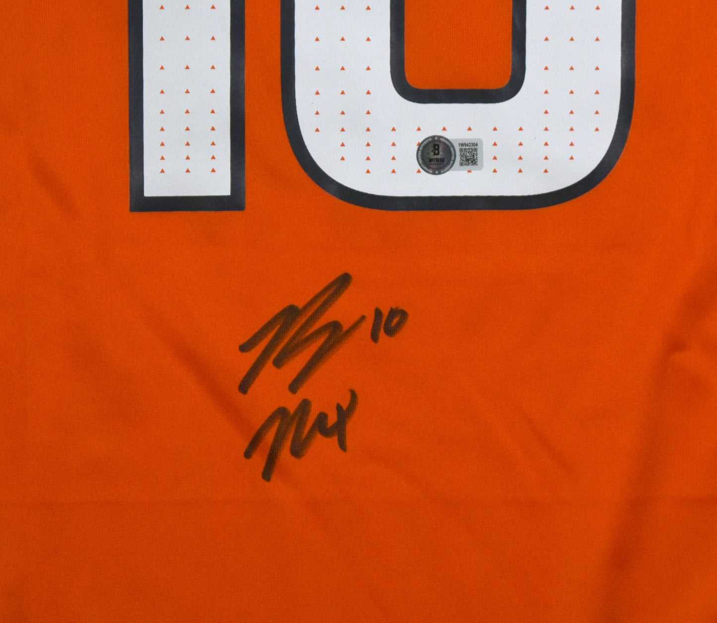 Bo Nix Autographed Denver Broncos Orange Nike Jersey