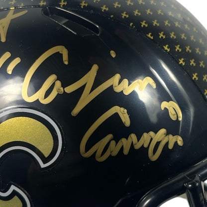 Bobby Hebert Signed New Orleans Saints "Cajun Cannon" Alternate Mini Helmet