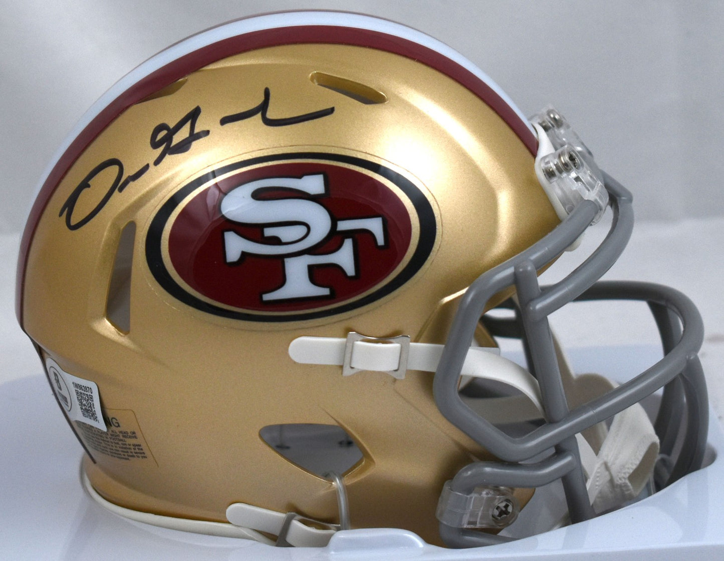 Dre Greenlaw Signed San Francisco 49ers Speed Mini Helmet