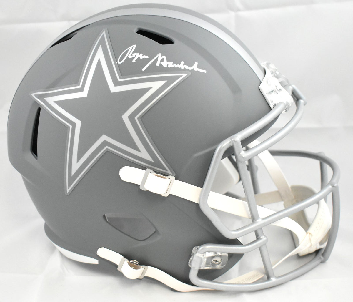 Roger Staubach Autographed Dallas Cowboys Slate Speed Full Size Helmet