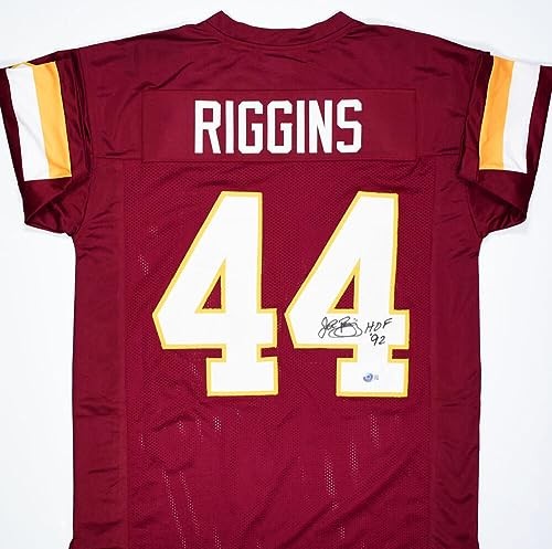 John Riggins Autographed Washington Maroon Custom Jersey (HOF Inscription)