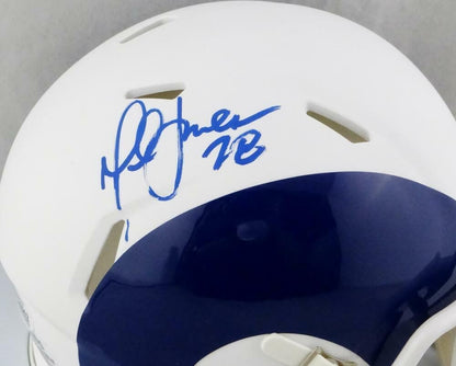 Marshall Faulk Signed Los Angeles Rams AMP Speed Mini Helmet