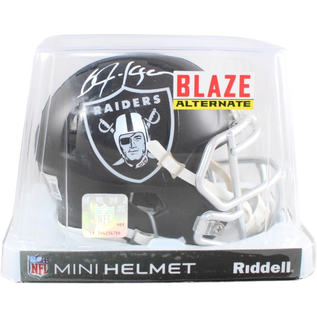 Bo Jackson Autographed Las Vegas Raiders Blaze Mini Helmet