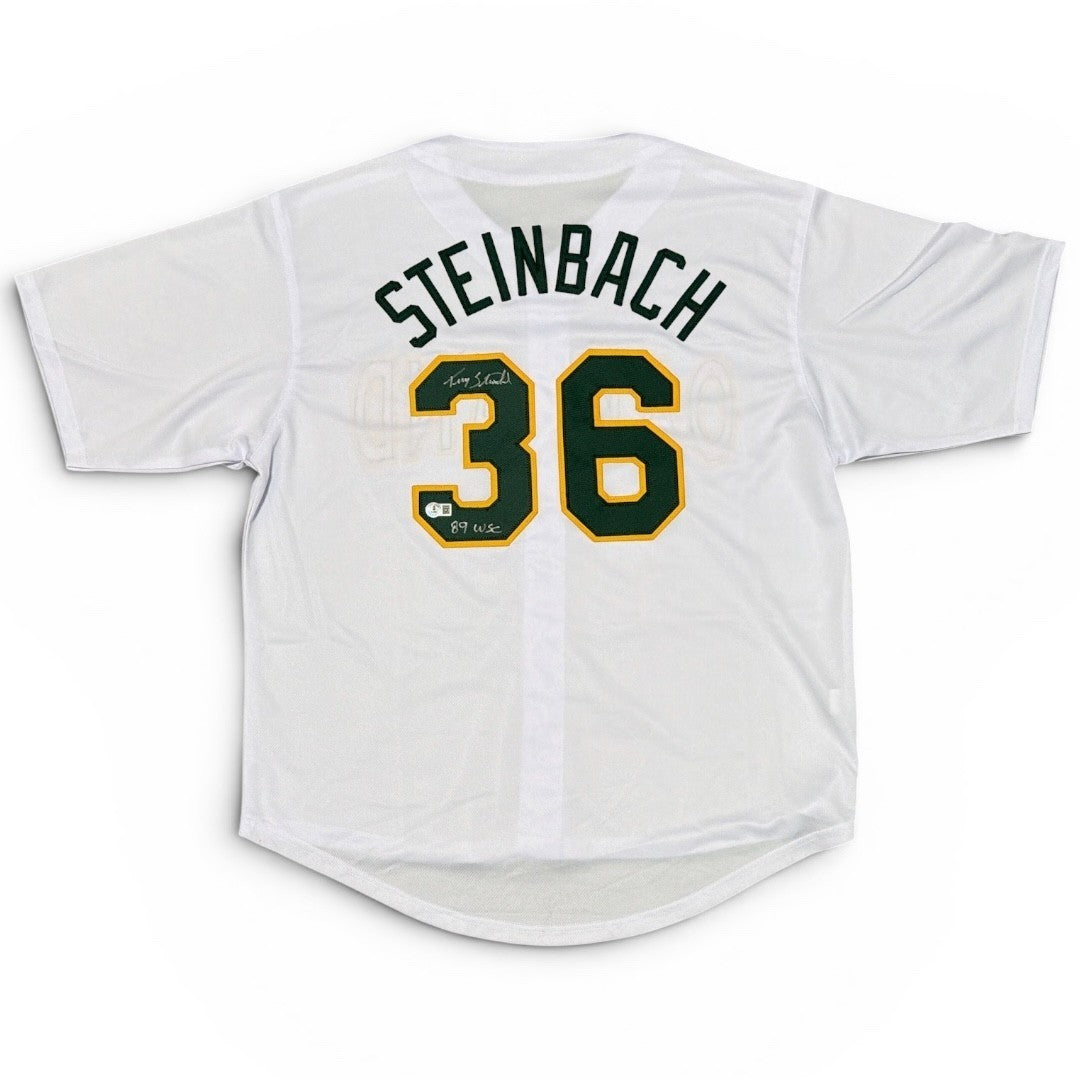 Terry Steinbach Signed Oakland Athletics Custom Jersey