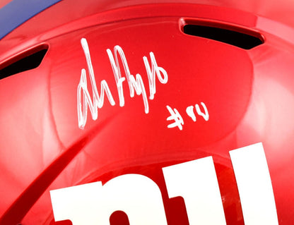 Jalin Hyatt Autographed New York Giants Full Size Flash Speed Helmet
