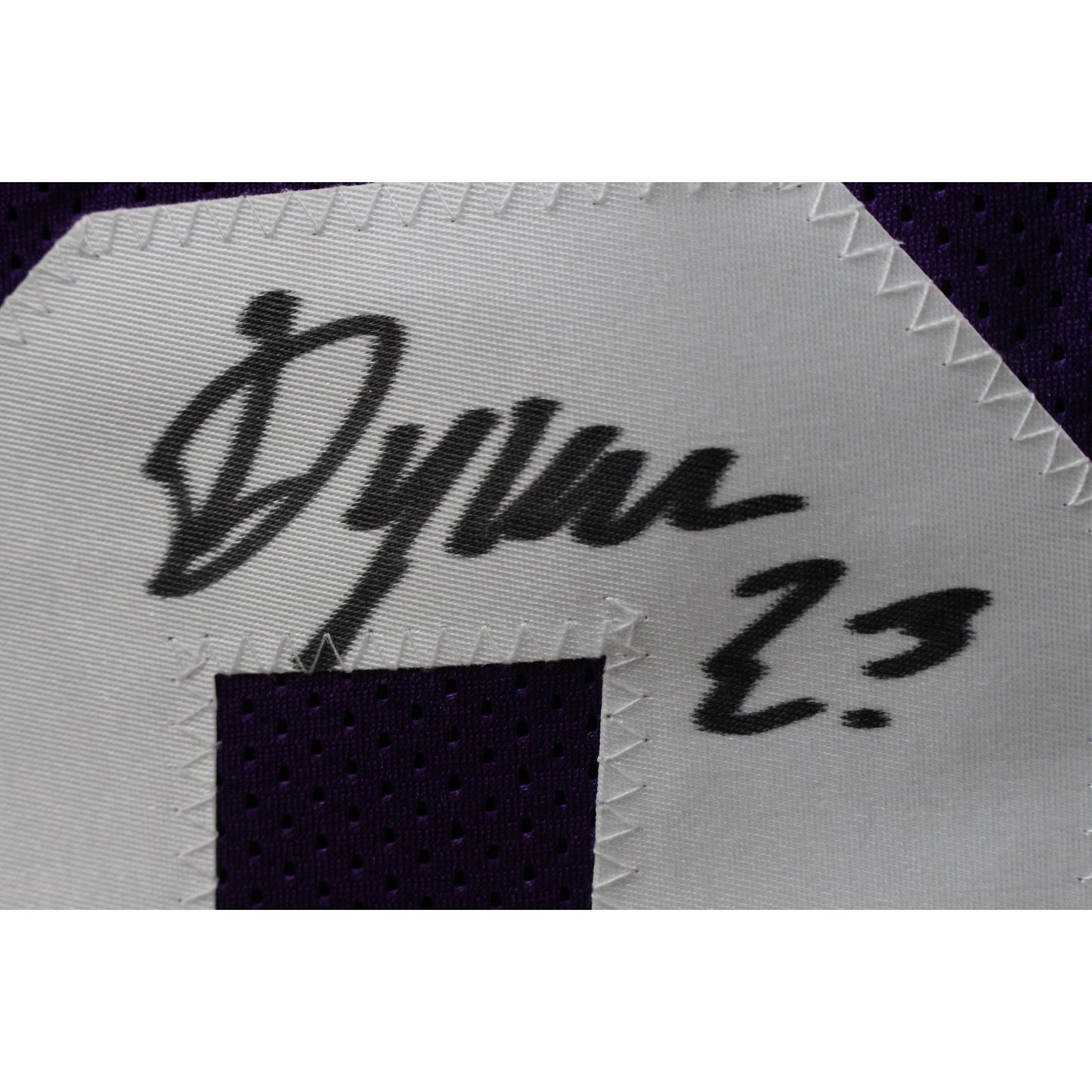 Dylan Edwards Autographed College Style Purple Jersey (Beckett BAS)