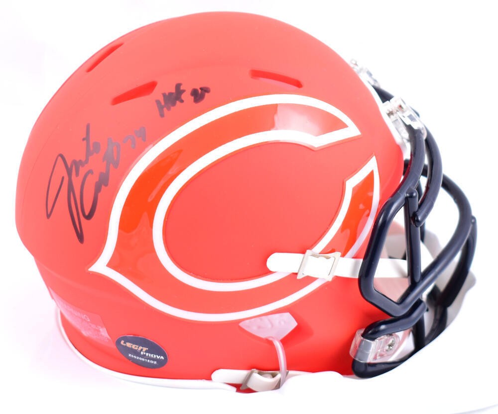 Jimbo Covert Signed Chicago Bears Amp Speed Mini Helmet (HOF Inscription)