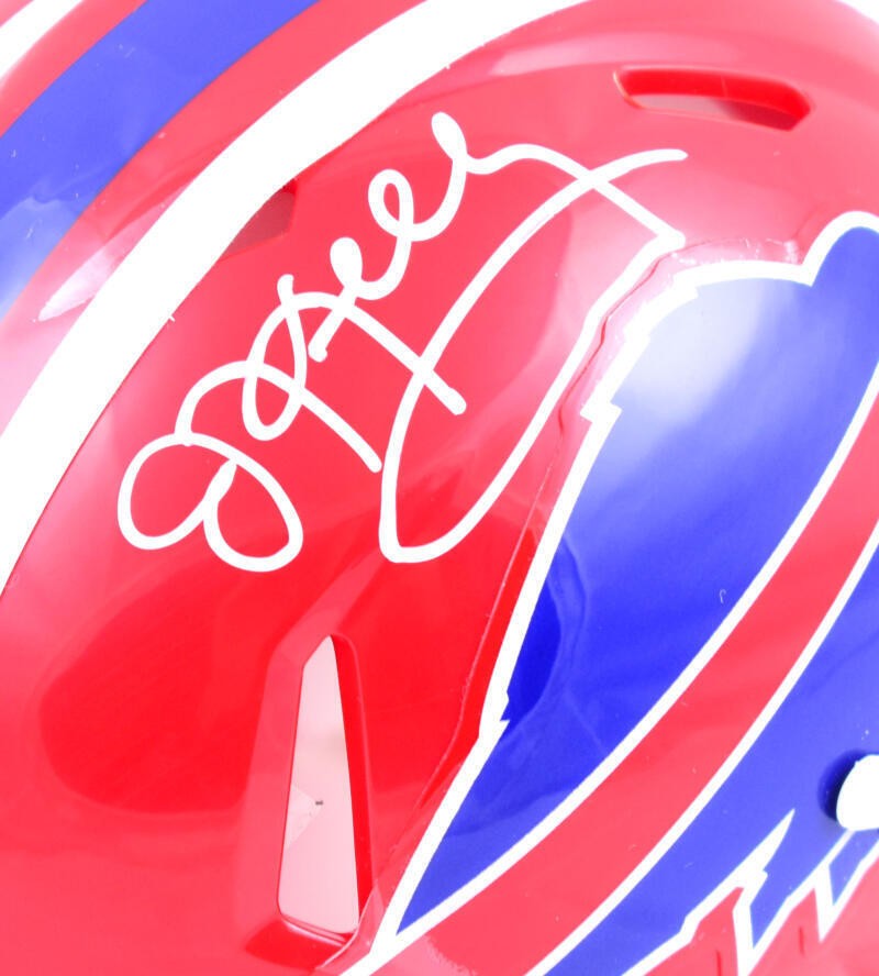 Jim Kelly Signed Buffalo Bills 1987-2001 Throwback Speed Mini Helmet