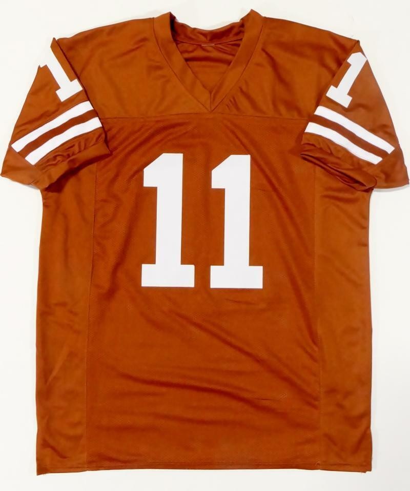 Major Applewhite Signed Orange Custom Jersey "Hook Em"