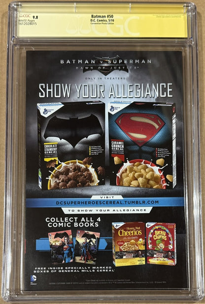 Ben Affleck Signed Batman #50 NYCC Foil Variant Comic CGC 9.8