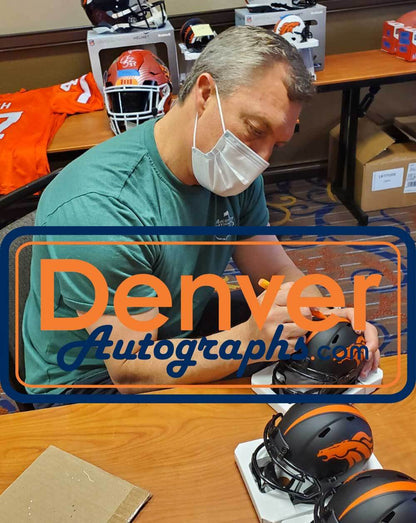 John Lynch Signed Denver Broncos Eclipse Mini Helmet HOF BAS