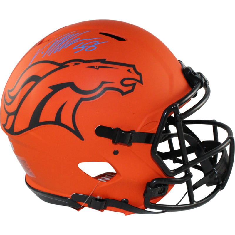 Von Miller Denver Broncos Autographed Full Size Authentic Rave Helmet