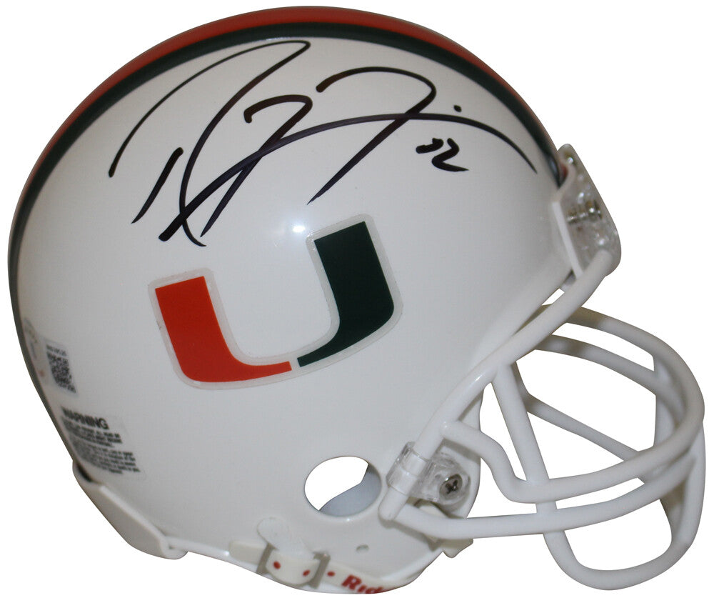 Ray Lewis Autographed Miami Hurricanes VSR4 Mini Helmet