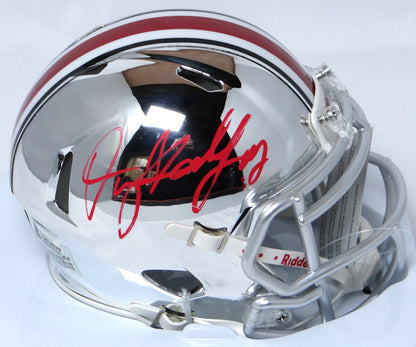 Dwayne Haskins Signed Ohio State Buckeyes Red Chrome Mini Helmet