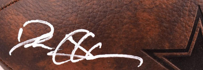 Deion Sanders Autographed Dallas Cowboys Distressed Logo Football