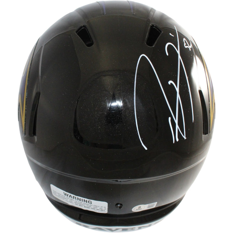 Ray Lewis Baltimore Ravens Autographed Full Size Replica Helmet BAS