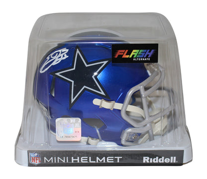 Emmitt Smith Autographed Dallas Cowboys Riddell Flash Mini Helmet Beckett