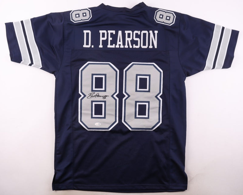 Drew Pearson Autographed Dallas Cowboys Dark Blue Custom Jersey