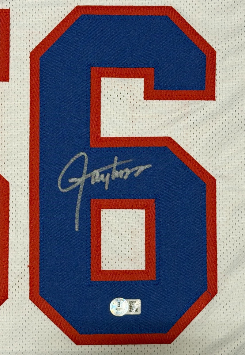 Lawrence Taylor Signed New York Giants Custom Football Jersey (BAS Witness)