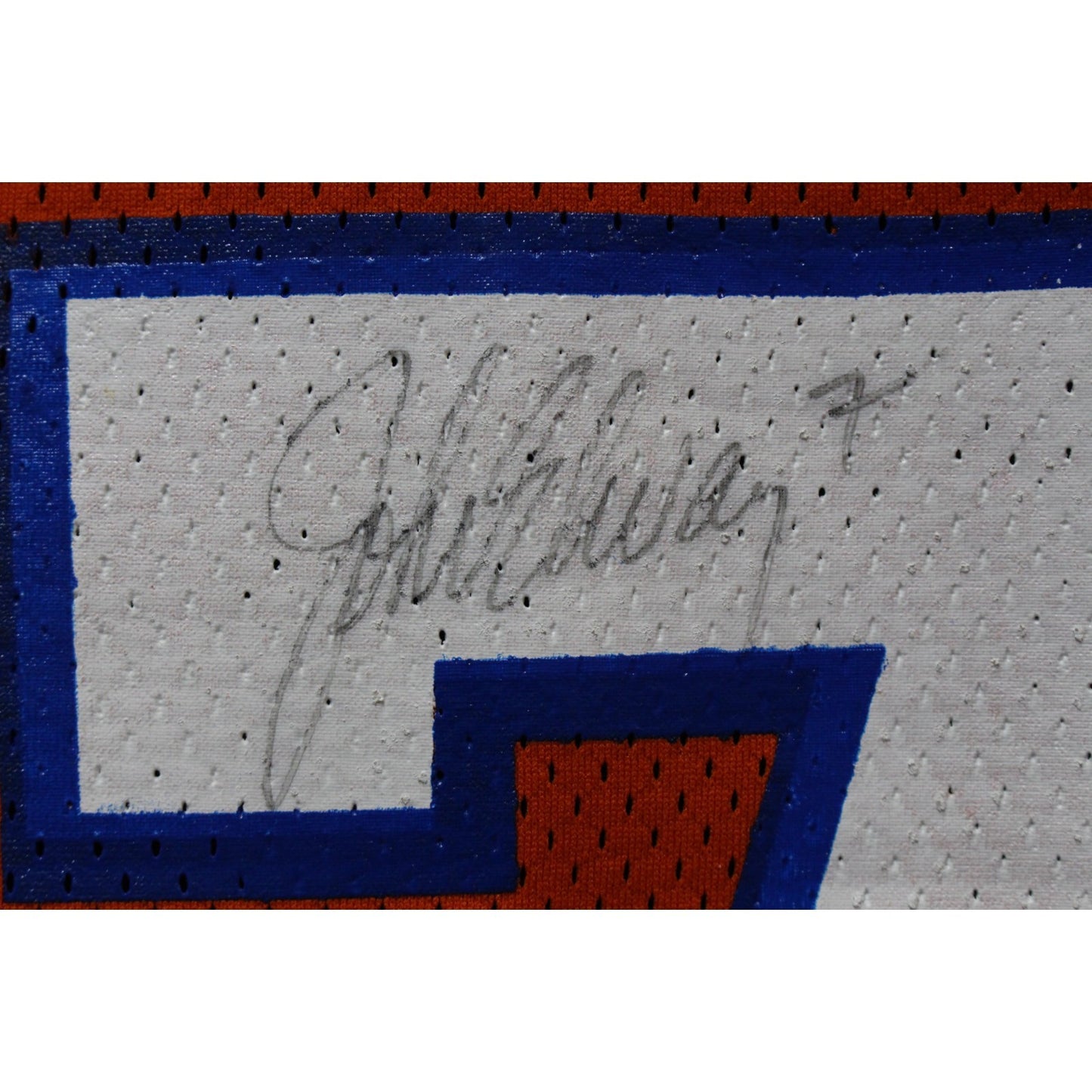 John Elway Autographed Denver Broncos Wilson Orange Jersey