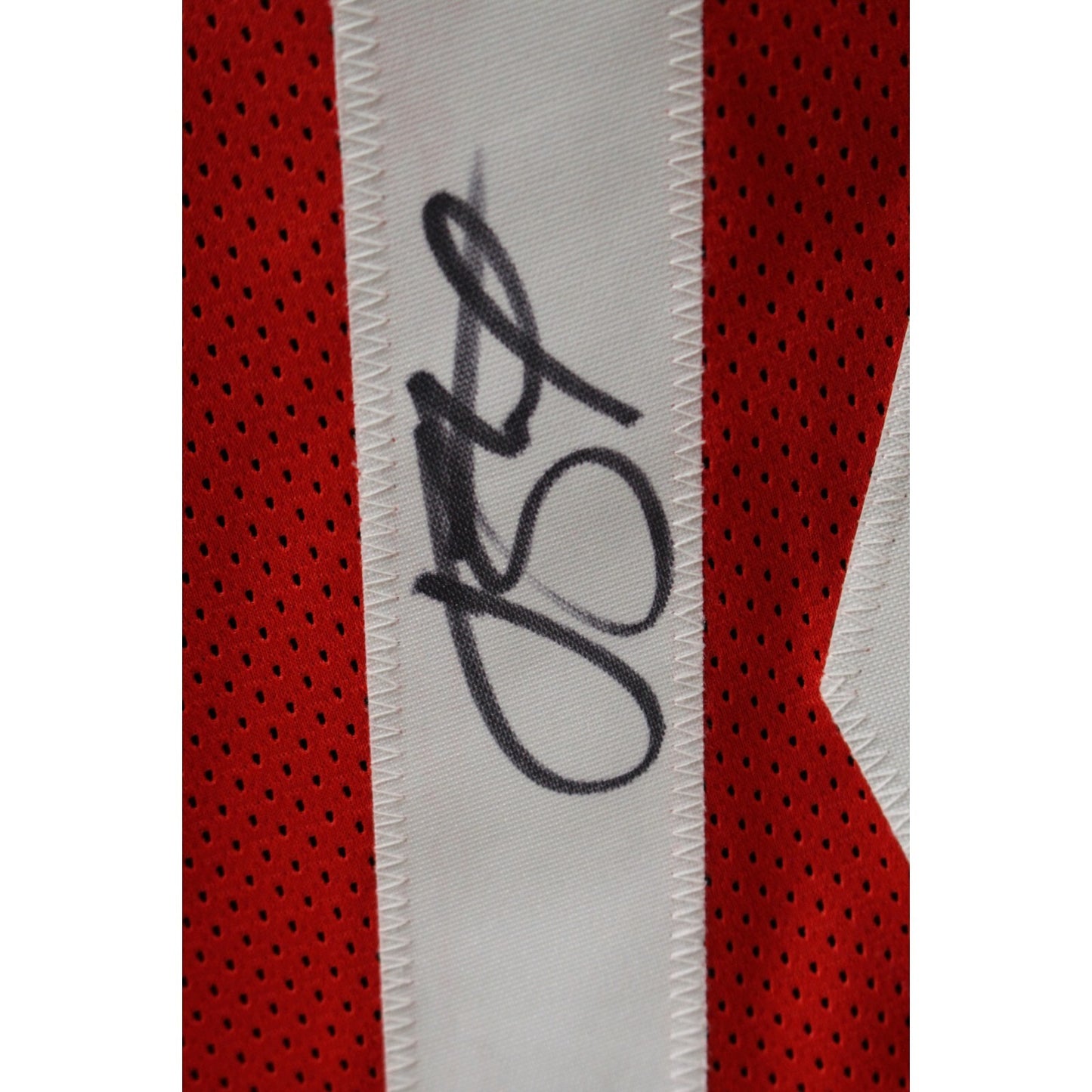 Joe Staley Autographed Red Pro Style Custom Jersey
