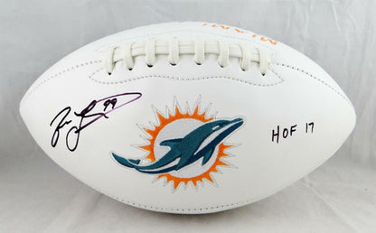 Jason Taylor Autographed Miami Dolphins Logo Football with HOF Inscription