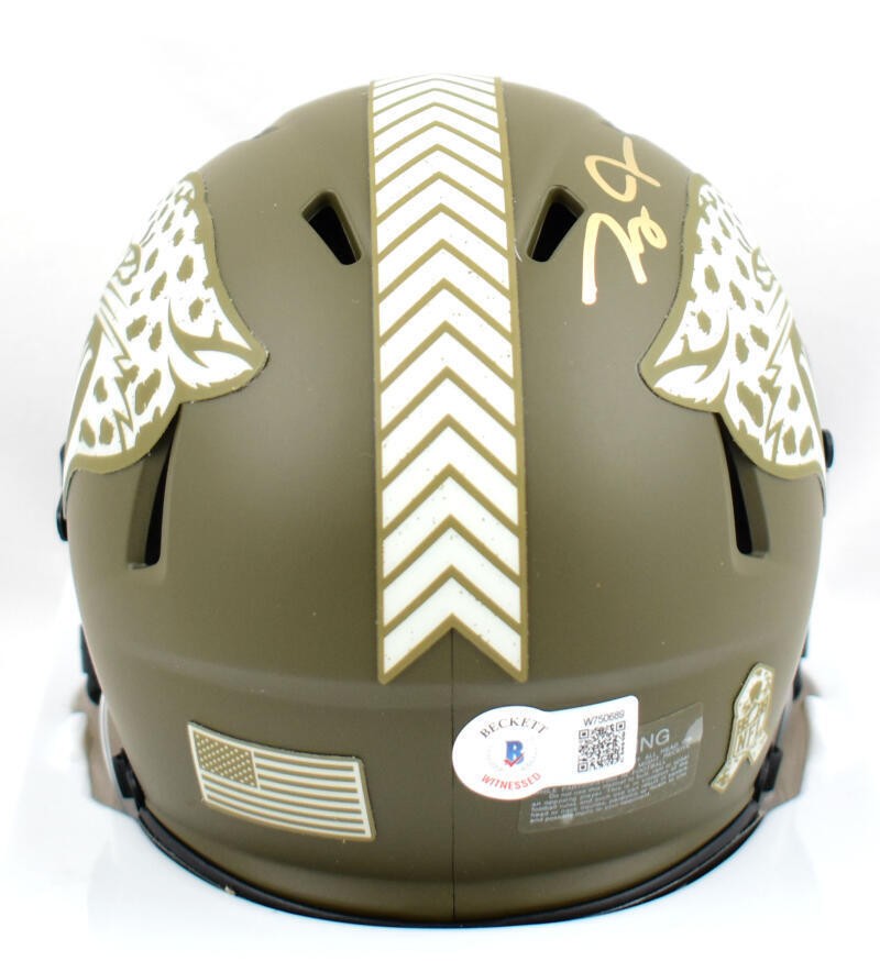 Zay Jones Autographed Jacksonville Jaguars Salute to Service Mini Helmet