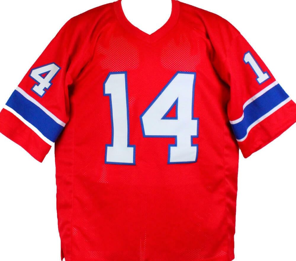 Steve Grogan Autographed New England Red Custom Football Jersey