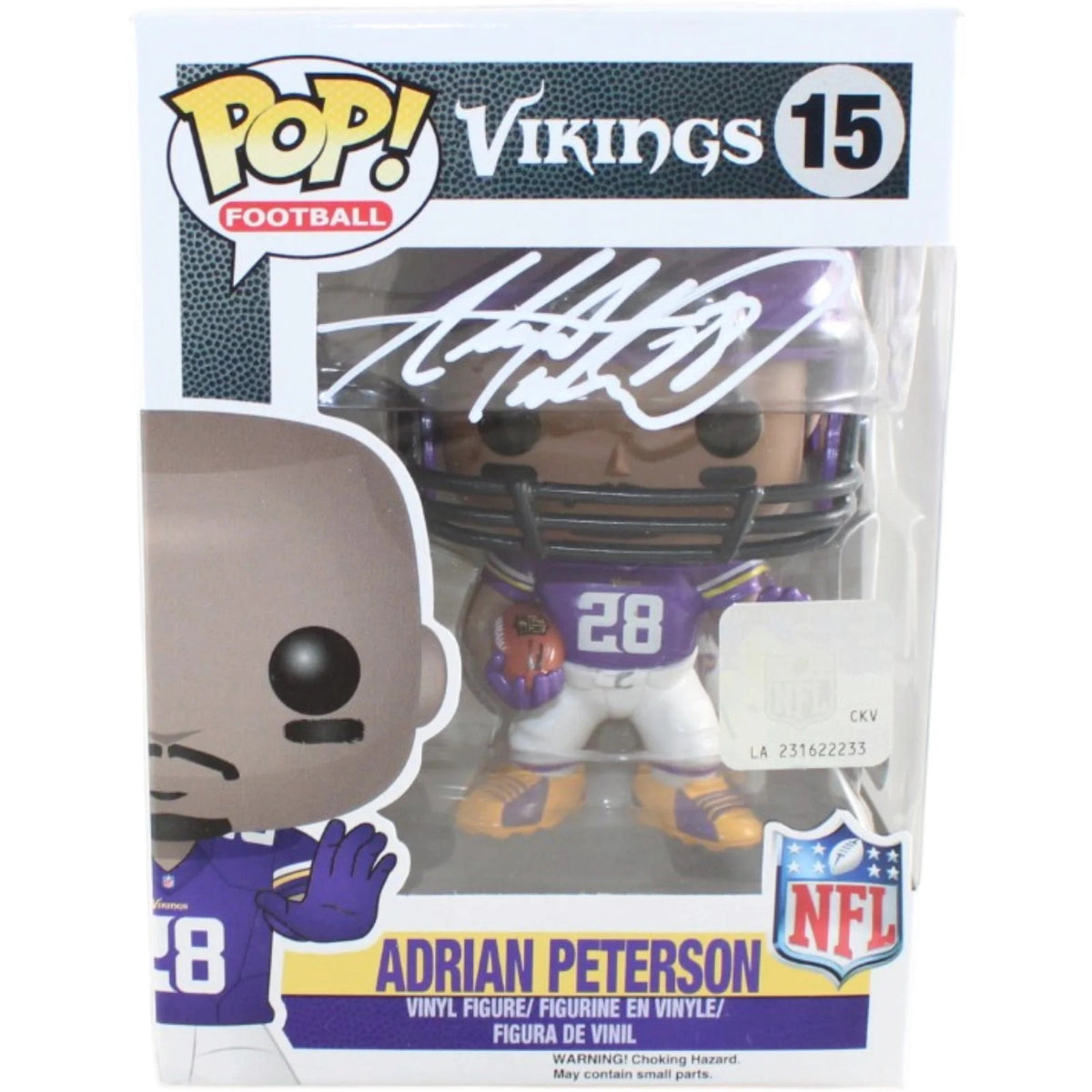 Adrian Peterson Signed Minnesota Vikings Funko Pop #15